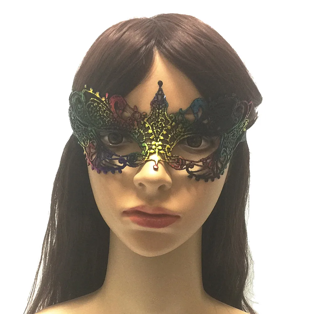 2020 Хэллоуин ослепляющая и Золотая кружевная маска на глаза Сексуальный макияж