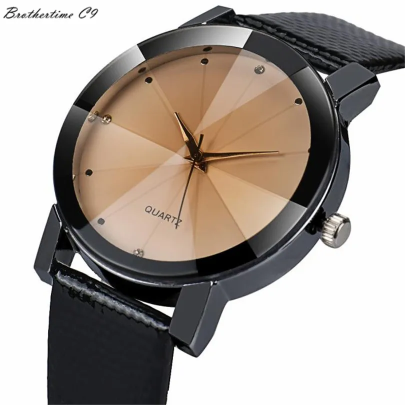 Часы мужские и женские кварцевые из нержавеющей стали с кожаным ремешком|watch