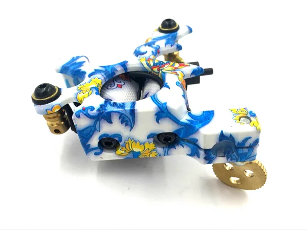 2018 New High Quality Design Porcelain Pattern Coils Machine Popular Handmade Shader Tattoo Gun 10 Wraps Free Shipping | Красота и