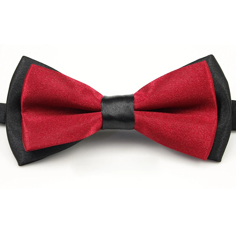 

Adjustable Ties Satin For Men Tuxedo Wedding Party Plain Necktie Tie Boy Business Butterfly Formal Solid Color Bow Ties