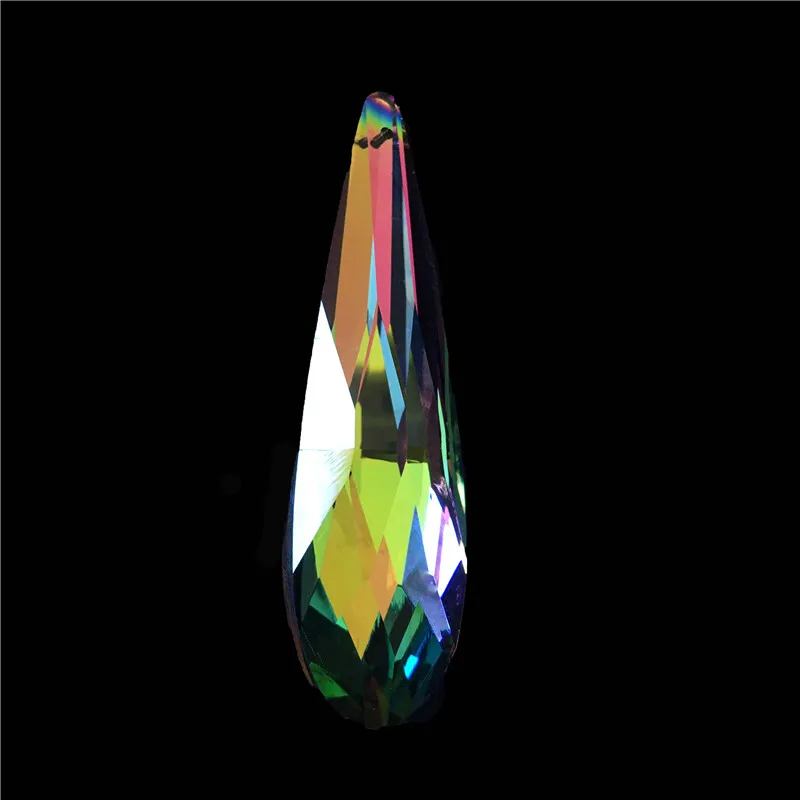 

New 100PCS Suncatcher 76mm Rainbow Glass Crystal Pendants For Chandelier Prism Parts Feng Shui Hanging Drops Decoration