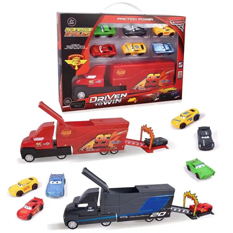 7 шт./компл. Disney Pixar машина 3 McQueen Jackson storm cool sister Mater Mack uncle truck 1:55 литой металлический