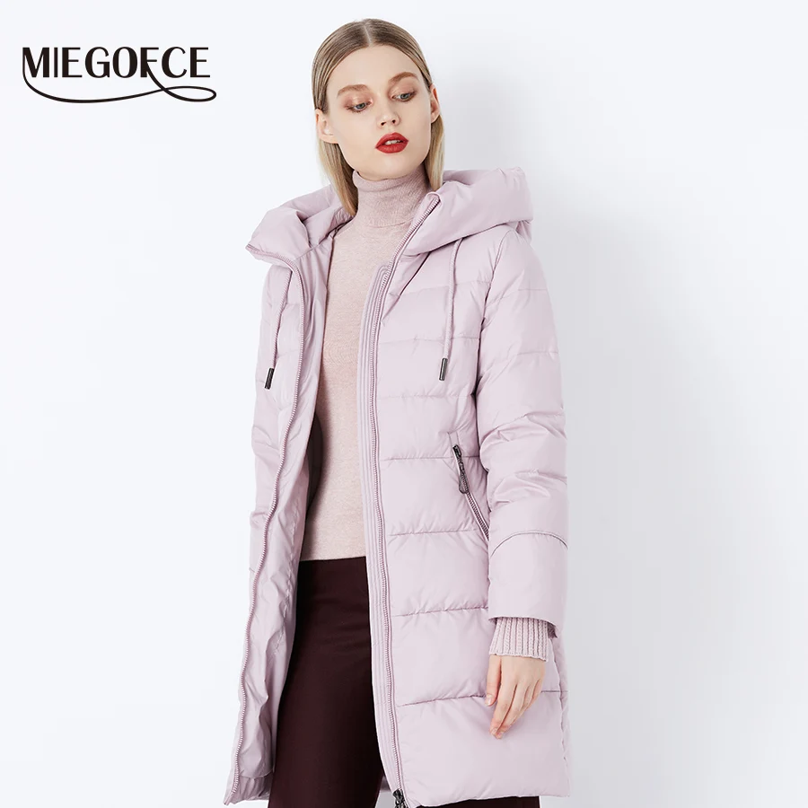 MIEGOFCE 2019 Новая коллекция средняя длина женская парка европейский пошив зимние
