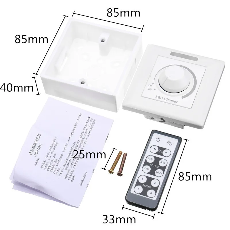 Новый светодиодный диммер 110V/220V настенный выключатель украшенное мозаикой из