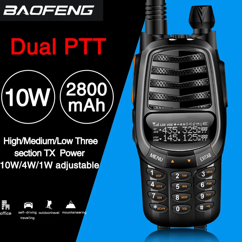 Baofeng UV X9 Plus 10 Вт мощная рация мощное портативное радио VHF/UHF км модернизированное uv