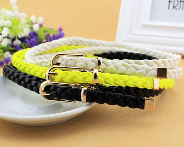 Модный удлиненный неоновый женский ремень с пряжкой яркого цвета | Аксессуары