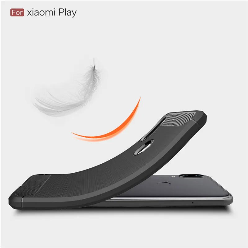 Чехол для Xiaomi MI Play чехол задней панели из углепластика защитный подушки угловой