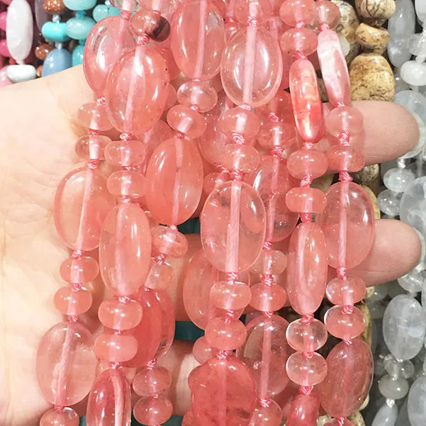 Watermelon Red Stone Ожерелье из натурального камня Агаты ожерелье с кварцевым камнем для женщин и мужчин 6x8 мм 13x18 мм 18 дюймов 23 Цвета - Окраска металла: Watermelon Red Stone