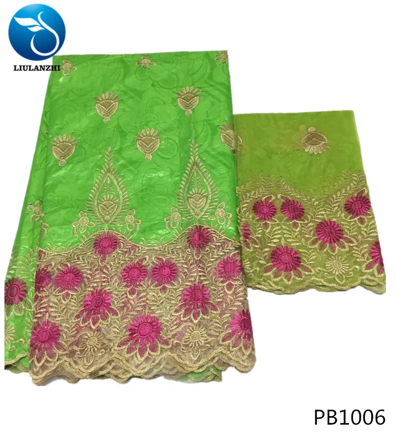 

BEAUTIFICAL Green Bazin fabric high quality african riche fabric embroidered getzner riche dress for wedding clothing PB10