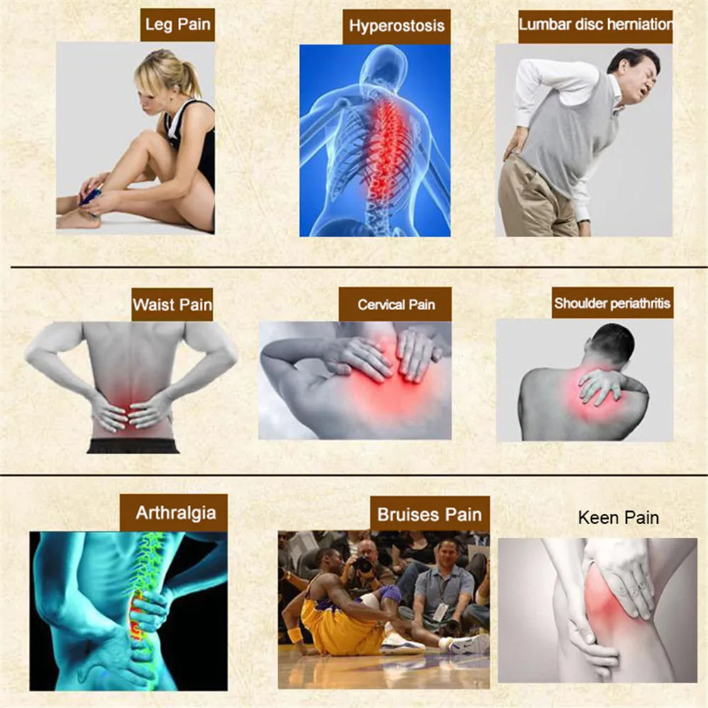 

MIYUELENI 8Pcs/Bag Lizard venom Pain Relief Orthopedic Plasters Analgesic Body Massage Essential oil