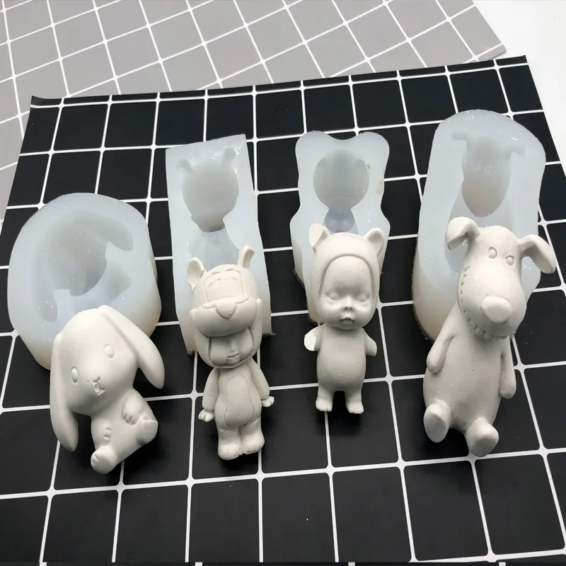 Aouke Bear Bunny Dog силиконовая форма сделай сам помадка для торта Муса инструмент