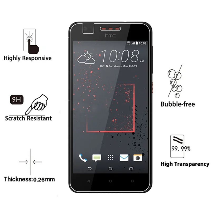 2 шт. HOPELF закаленное стекло для HTC Desire 825 Защитная пленка экрана телефона |