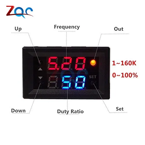 1Hz-160Khz DC 4V-30V 5mA-30mA 2 Channel Dual Signal Generator PWM Pulse Frequency Duty Cycle Adjustable Module LCD Display | Инструменты