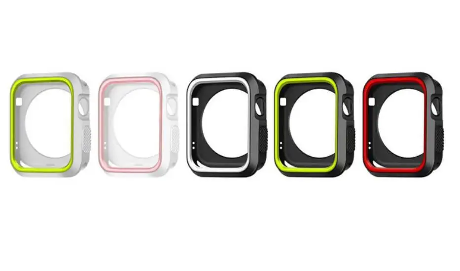 Силиконовый чехол для apple watch band series 5, чехол 42 мм, 38, 40 мм, 44 мм, полноразмерный резиновый защитный мягкий чехол для iwatch 4/3/2/1