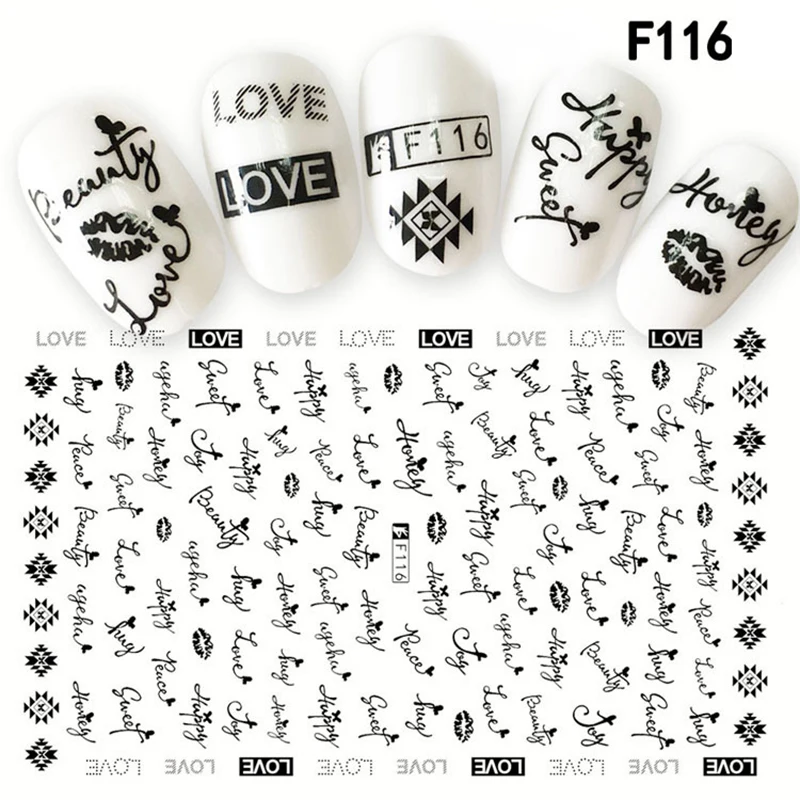 Наклейки для ногтей, F056-F116, самоклеющиеся наклейки для ногтей, Серия s F, самоклеющиеся наклейки для маникюра, пресс для ногтей, NBF