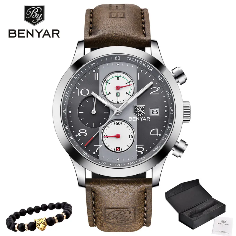 5133-Coffee BENYAR, мужские часы/наручные часы, спортивные/цифровые/военные часы, мужские наручные часы, мужские часы, Топ бренд, роскошные, мужские часы, новинка - Цвет: 5133-Coffee