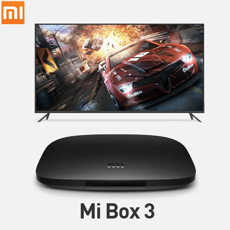Xiaomi MI TV BOX Smart 4 K HD Android TV Box Quad Core 2 Г/8 Г Двойной Wi-Fi с Коди Youtube IPTV Media Player тв приставка