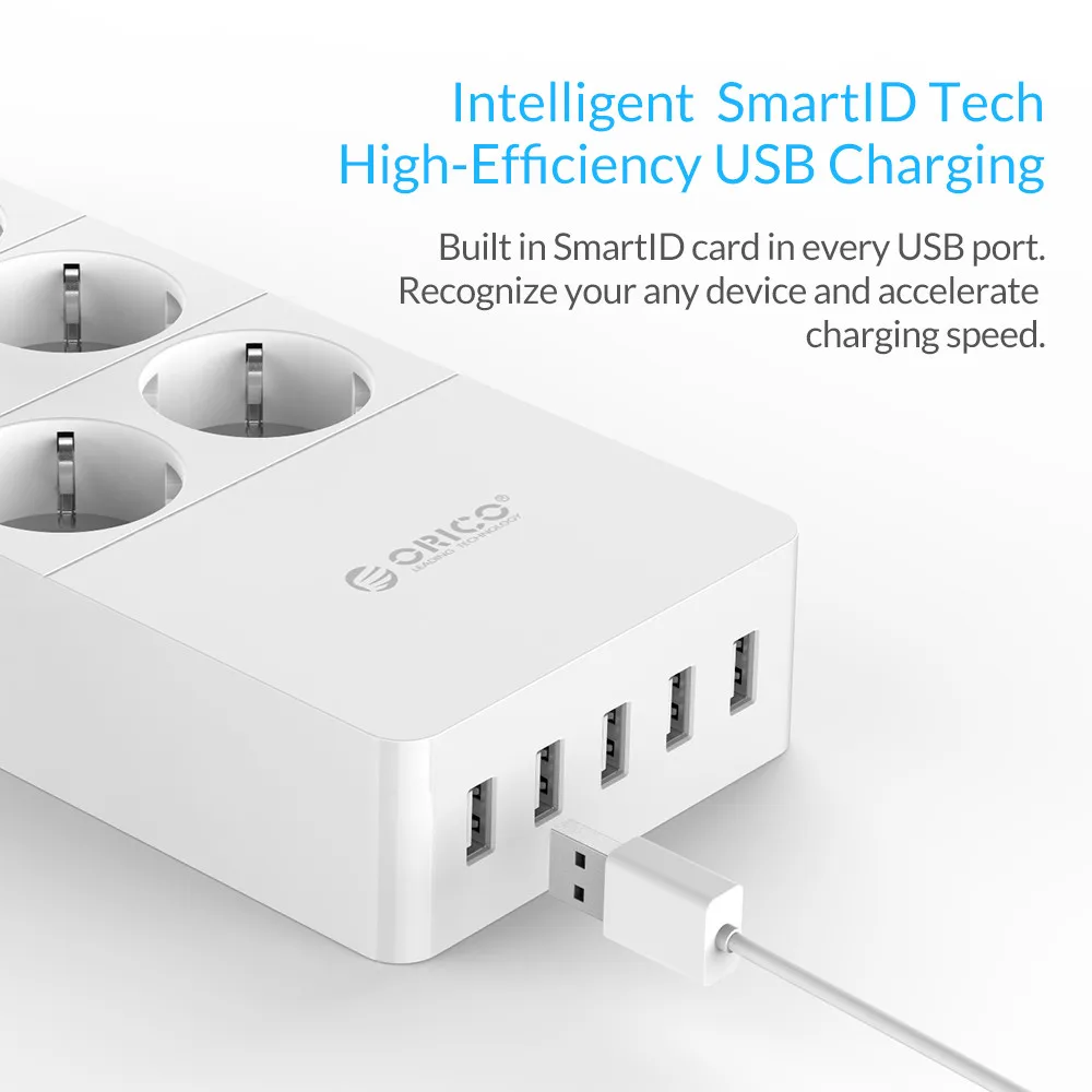 Электрические розетки ORICO адаптеры с 5 портами USB зарядное устройство 4 6 8 портов