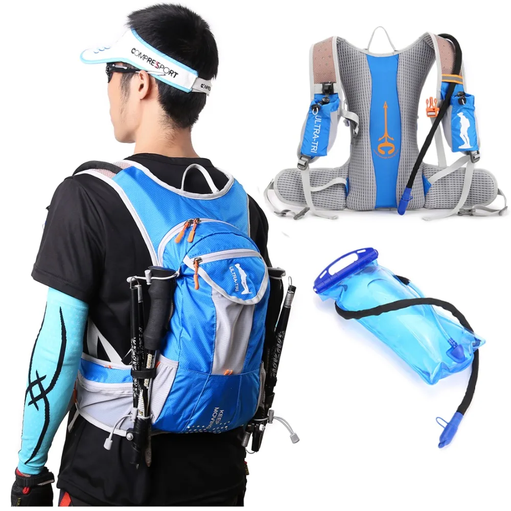 Жилет с рюкзаком с алиэкспресс. Рюкзаки  ultra-tri hydration trail. Спортивный рюкзак для бега. Сумка для бега через плечо. U-run trail backpack.