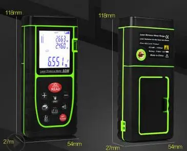 Yellow 60M Handheld Laser Range Finder Engineering Decoration Special High Precision Infrared Measuring Room Electronic | Инструменты