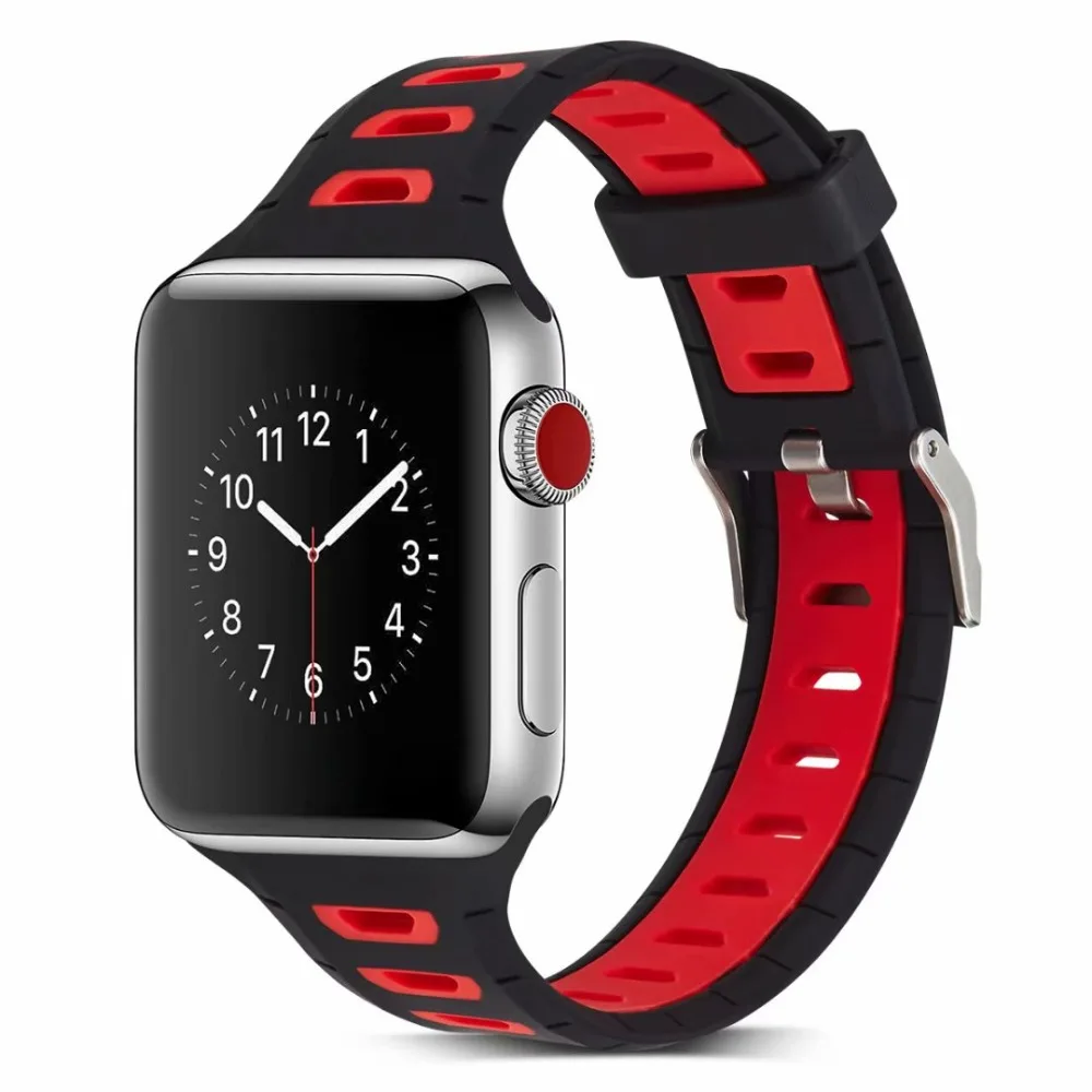 Спортивные ремешки для Apple iPhone часы 42 мм 38 группа iWatch серии 3 2 1 ремешок