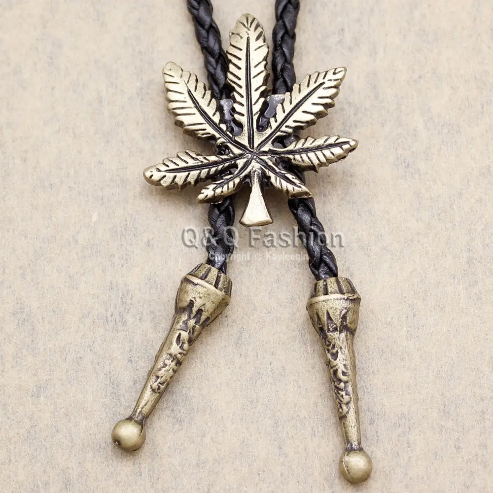 Мужской ковбойский галстук-бабочка винтажный Кожаный Галстук-бабочка с Кленовым