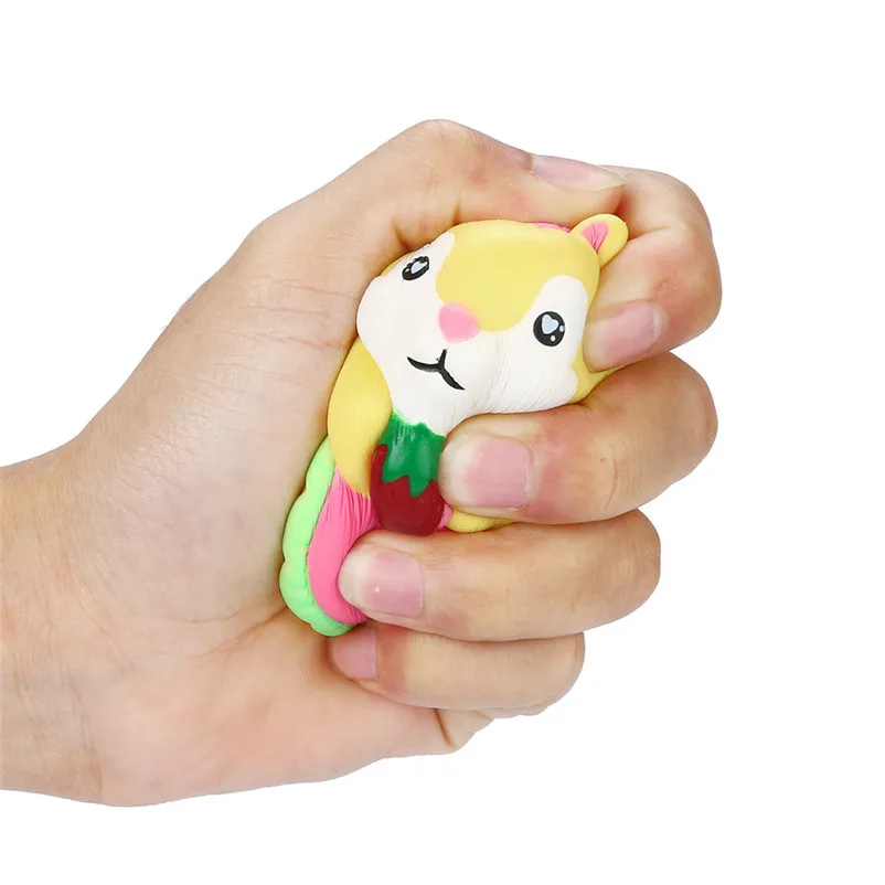 Jumbo Kawaii красочные любимая Белочка Ароматические медленно расправляющиеся мягкие