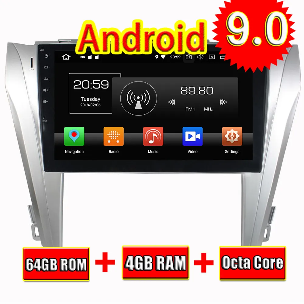 Topnavi Octa Core Android 9 0 Автомобильный видео для Toyota CAMRY 2014-2015 аудио Радио стерео 2 DIN GPS