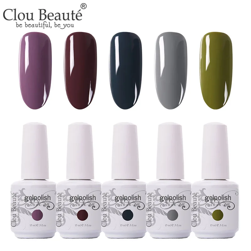 5pcs-15ml-ZH19 Clou Beaute синий Гель-лак для ногтей 15 мл сапфировый гель для ногтей Гибридный лак для ногтей Полупостоянный УФ Гель-лак для ногтей - Цвет: 5pcs-15ml-ZH19