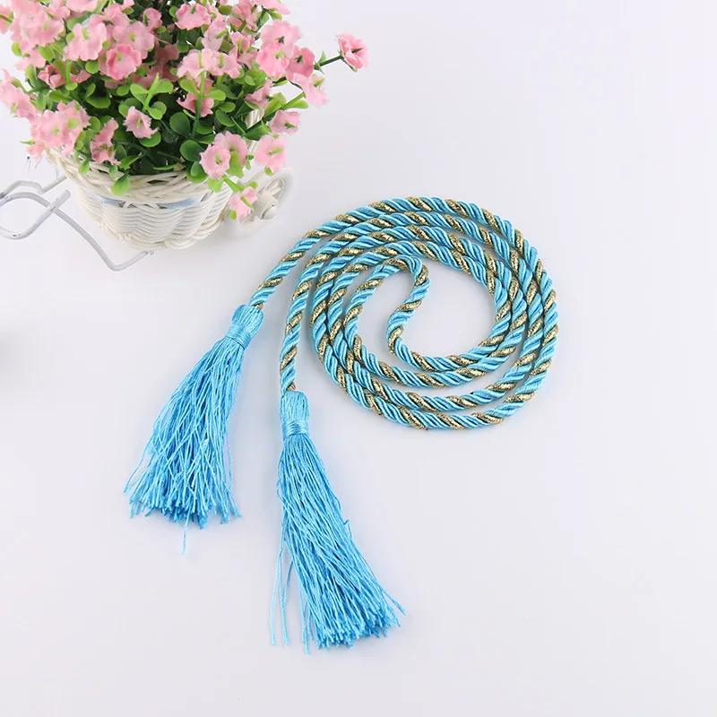Промоакция 2019 цветной шнурок для натяжения плетеный вручную с кисточками