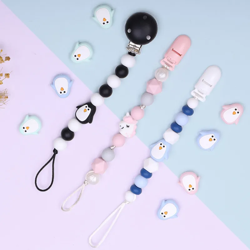 Chenkai 10 шт Силиконовые Бусины Единорог DIY детское животное коала кошка Фламинго пустышка сенсорные ювелирные изделия подарок Игрушка аксессуары