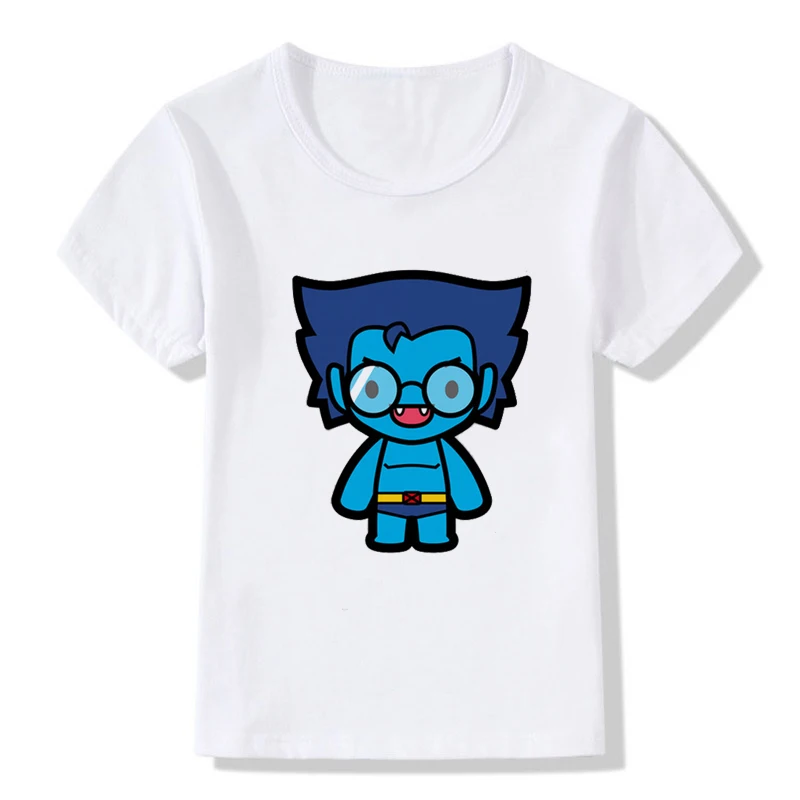 Летние топы для девочек/мальчиков футболки стиль Chibi забавная Футболка с принтом