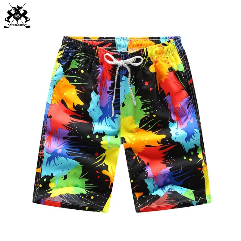 2018 г. модные летние мужские Шорты повседневные принт быстросохнущие sur f