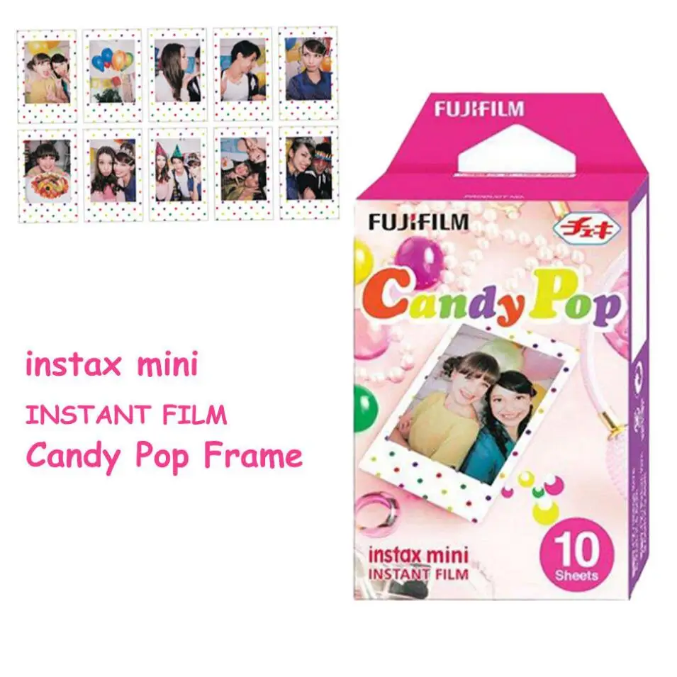Fujifilm Instax Mini Film 9 фотобумага 10/20/30 листов черная Конфета поп блестящая Звезда