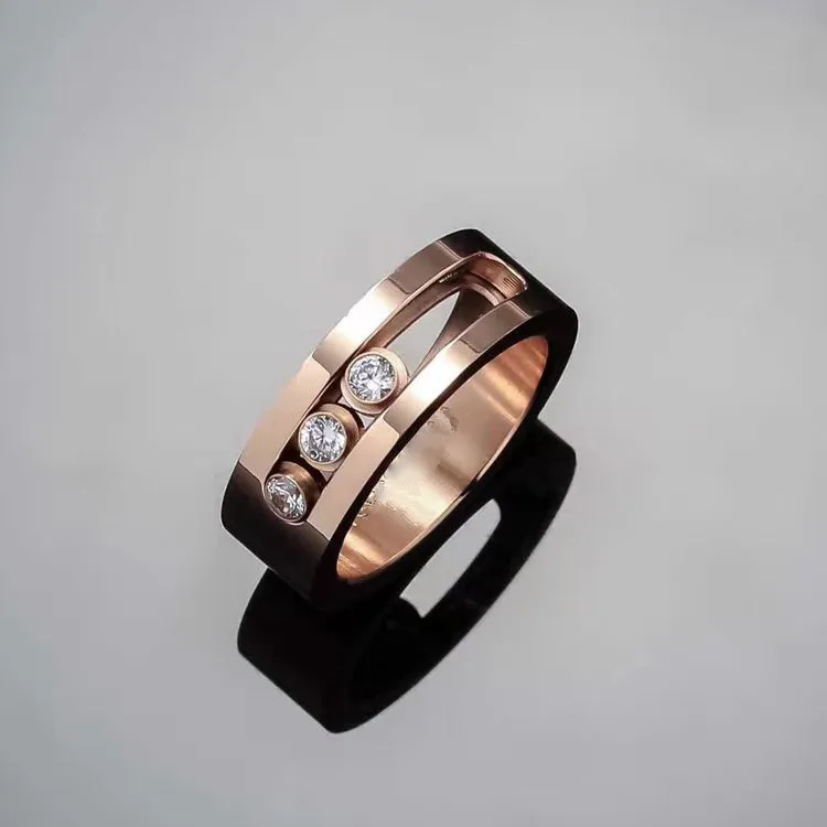 Модные французские фирменные ювелирные изделия женские колечки из нержавеющей