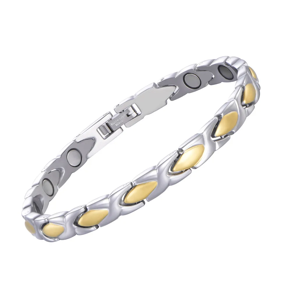 bracelet Здоровье Энергия нержавеющая сталь магнитные ювелирные наборы для женщин мужчин лечение артрита медицинский браслет и ожерелья - Окраска металла: bracelet