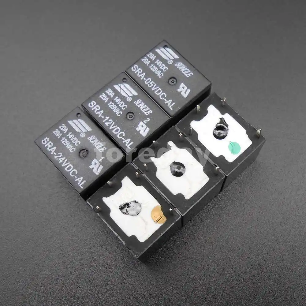 Фото 100 шт. стандартная катушка T74 20A PCB 5 В 12 24 постоянного тока 4 контакта SPDT переменного 100 шт. стандартная катушка T74 20A PCB 5 В 12 24 постоянного тока 4 контакта SPDT переменного