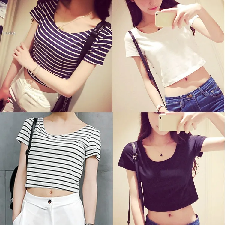 Новое поступление летом 2015 дамы женщин о образным вырезом с коротким рукавом