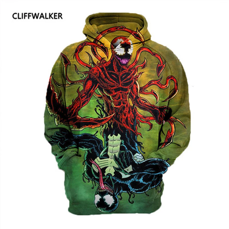 DropShipping Summer Autumn T-shirt Venom 3D Printing Short-sleeved Round Neck Pocket Pullover For Men's Women's Plus Size Tops |