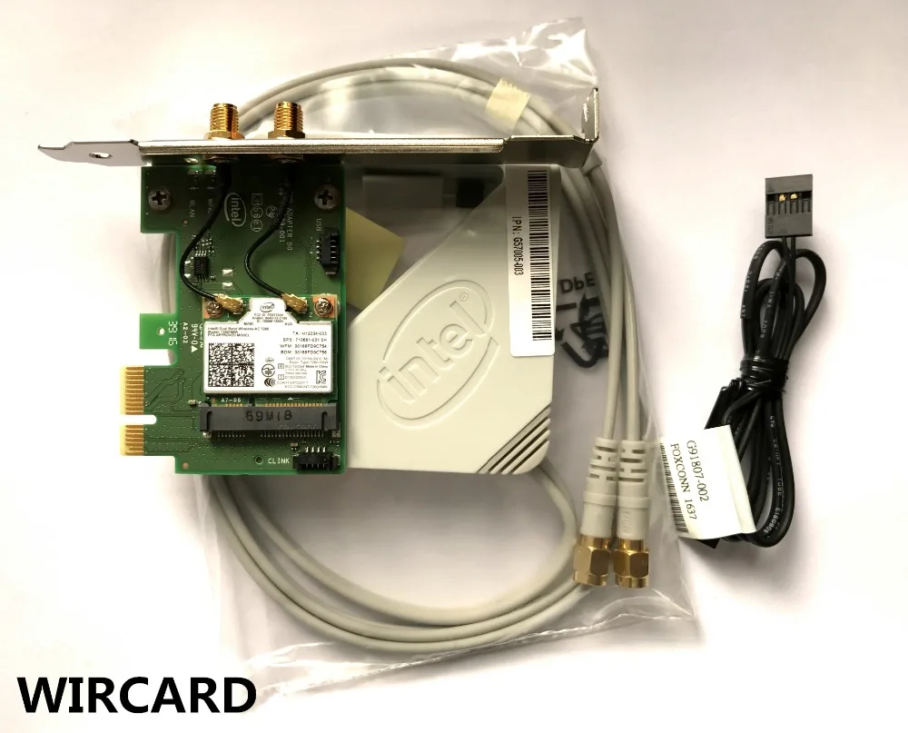 Новый двухдиапазонный беспроводной AC 7260 Intel 7260HMW 7260AC 2 4G/5 Ghz 802.11ac 2x2 WiFi карта + Bluetooth 4