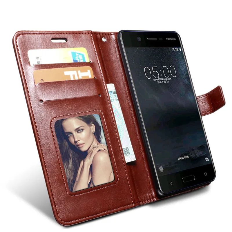 Micgita бизнес чехлы бумажники для Nokia 3 6 Чехол Nokia6 ретро кожаная фоторамка откидная