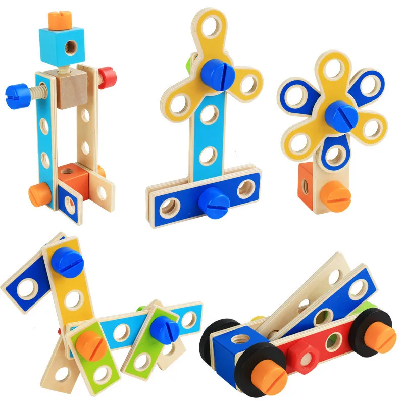 Новые деревянные детские игрушки 89 шт DIY инструмент стол развивающие