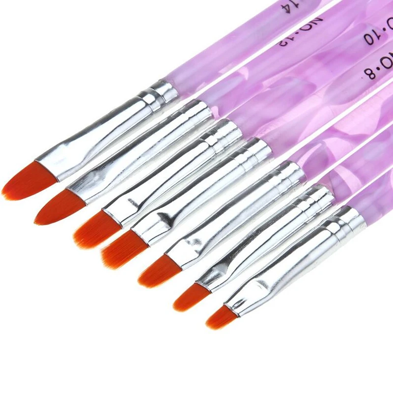 Набор кистей для дизайна ногтей CCBLING 7 шт./лот кисти УФ-Гель-лак рисования набор