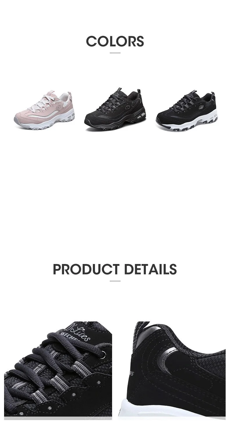 Skechers D'lites/Повседневная обувь; женская модная обувь на платформе; коллекция года; женская обувь на толстом каблуке; обувь на шнуровке; zapatos mujer; 11930-BBK