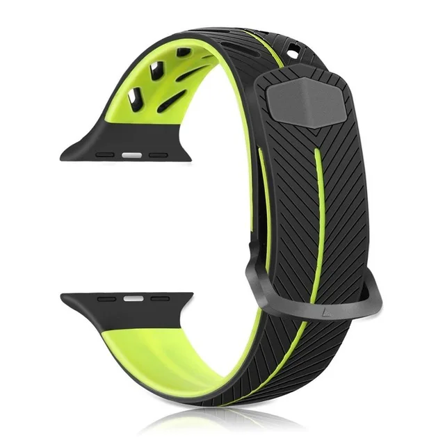 Спортивный мягкий силиконовый ремешок для Apple Watch Series4 3 2 1 42 мм 38 мм стильный ремешок замена ремешок браслет для iWatch