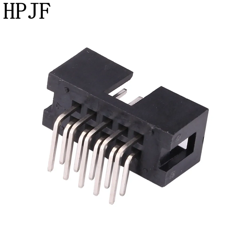 10 шт. шаг 2 54 мм 2x5Pin DC3 10-контактный прямоугольный Штекерный кожух PCB IDC разъем BoxHeader