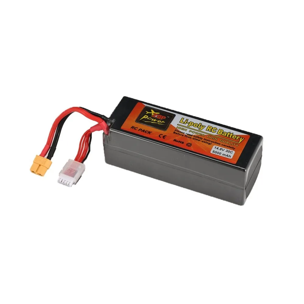 ZOP Мощность 14,8 V 30C 40C 45C 65C 3300 мА/ч, 5000 мА/ч, 5500 мА/ч, 7000 мА/ч, 8000 мА/ч, 6000 мА/ч, 4S 1P Lipo Батарея XT60 разъем для Радиоуправляемый Дрон, автомобиль tz
