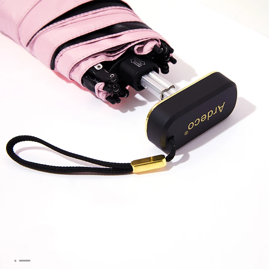 Картина с зонтом анти-УФ Карманный ветрозащитный женский мини дождь маленький