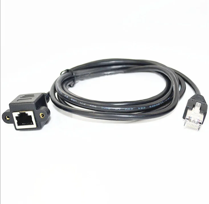 10 футов RJ45 Кабель Штекерный к женскому сетевому удлинителю винт Панель Крепление