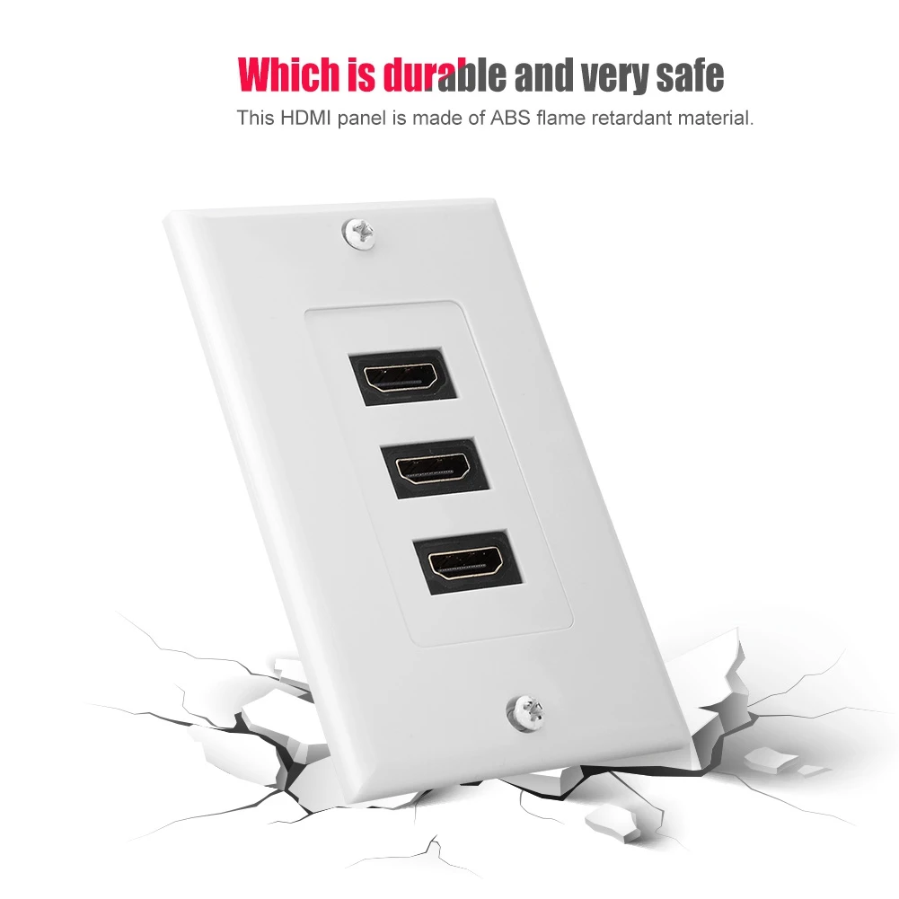 Зарядное устройство с 3 usb-портами для HDMI HD видео Панель гнездо usb-хаб адаптер розетки